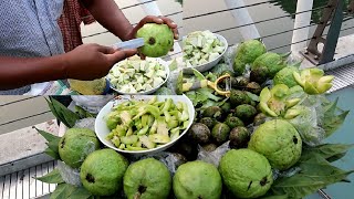 Tasty Masala Pyara Biggest Guava Recipe Green Healthy Street food @ Tk 10 BD Street Food Dhaka