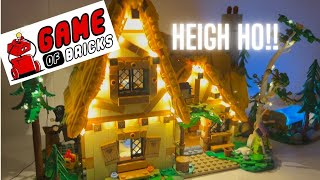 Adding lights to the Seven Dwarfs Cottage with Game of Bricks lights