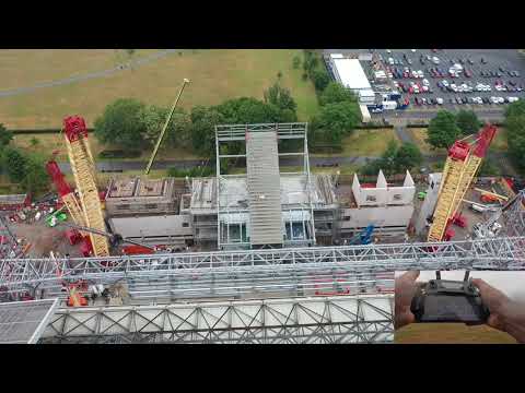 Liverpool Football Club Anfield road expansion update (July 2022) roof truss now up