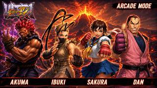 ULTRA STREET FIGHTER IV [PS4] Arcade Mode - Akuma / Ibuki / Sakura / Dan