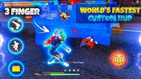 TOP 5 BEST CUSTOM HUD FREE FIRE 3 FINGER CLAW | BETTER THAN PC PLAYERS | THREE FINGER CUSTOM HUD