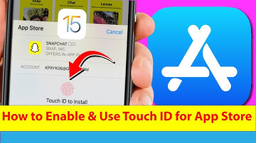 How to Enable Touch ID for App Store | Use Touch ID Fingerprint For App Store Purchases iPhone iPad