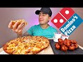 Eating CHEESEBURGER Pizza From Domino's Pizza Mukbang