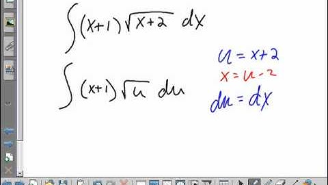 U Substitution Indefinite Integral 2