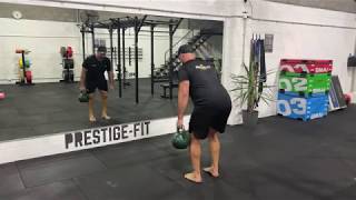 Kettlebell Suitcase Deadlift demonstration