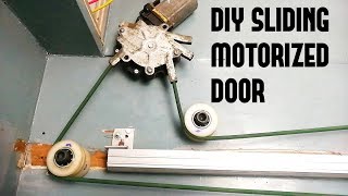 Diy Sliding door motorized || how to convert any sliding door to automatic sliding door