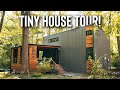 2 story family tiny house tour  mod cabin tiny home