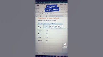 Thumbs or Down in Excel