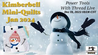 Single Needle Beginner Embroidery Tutorial! Kimberbell Mini Quilts - January 2024 Pt2