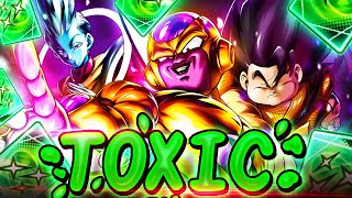 THE MOST TOXIC TEAM I'VE EVER MADE?! UL FRIEZA WITH GRN CARD SPAMMING IS TOXIC | Dragon Ball Legends