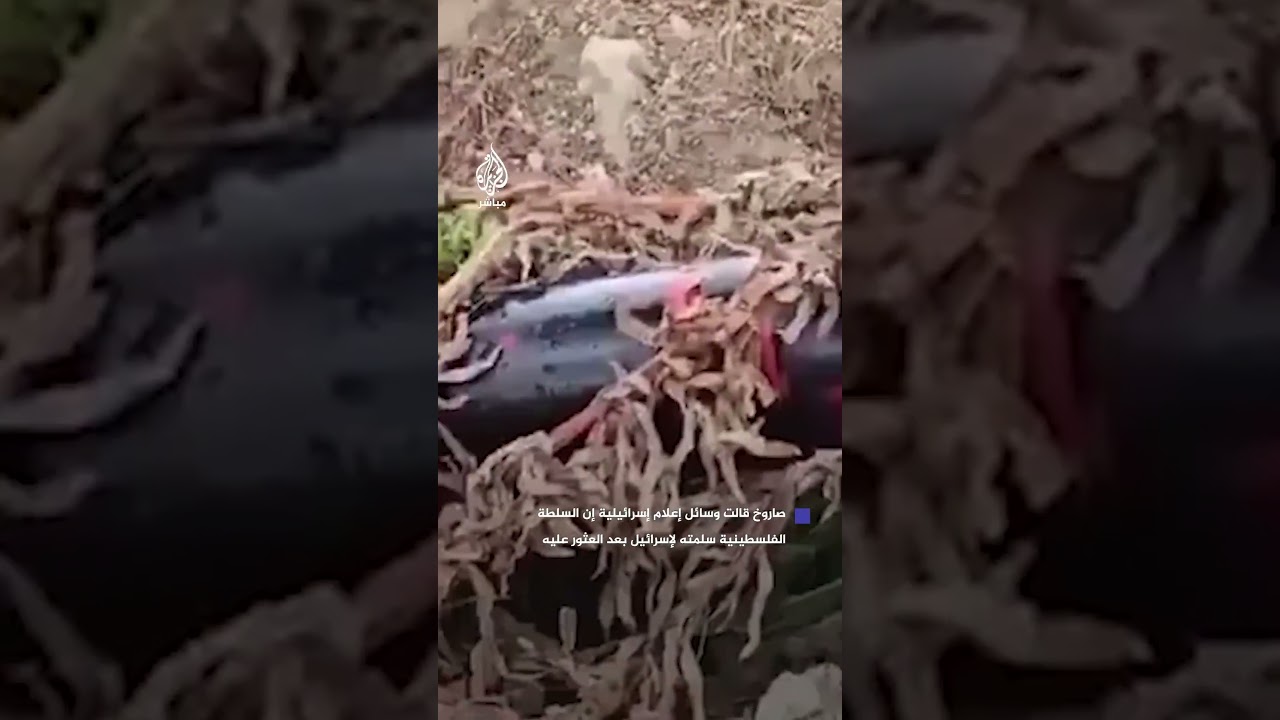 وسائل إعلام إسرائيلية: السلطة الفلسطينية تعمل على تسليم إسرائيل صاروخا محلي الصنع بعد العثور عليه