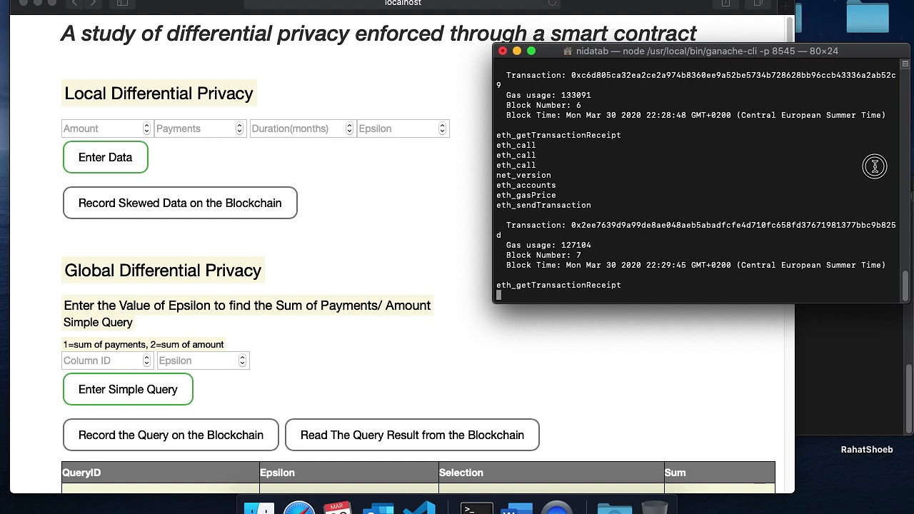 Differential Privacy Enforcement through Ethereum YouTube