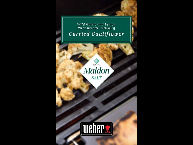 BBQ Wild Garlic & Lemon Pitta Bread with BBQ Curried Cauliflower  - Maldon Summer Series