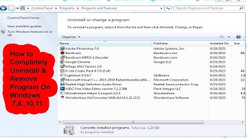 How to Completely Uninstall & Remove Program On Windows 7,8 1,10. . Uninstall Game and application .