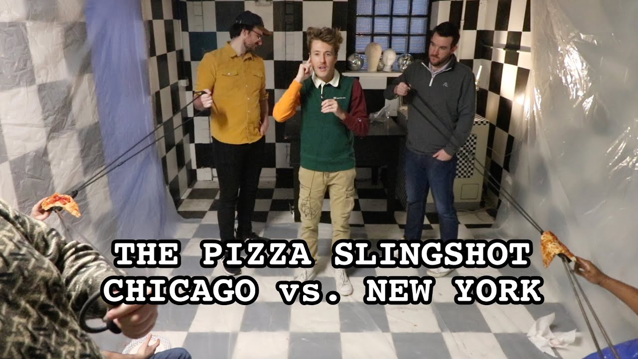 the pizza slingshot YouTube