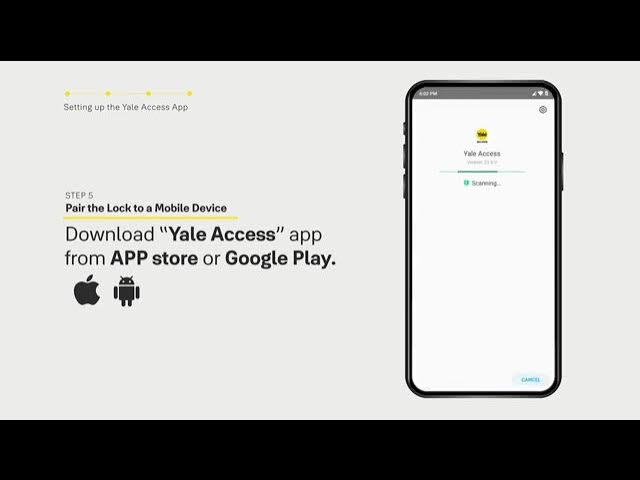Yale Access app screenshot lock pairing