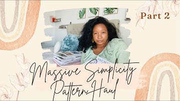 Massive Simplicity Pattern Haul!!! | Sallie & Sam #sewing #fabric #diy