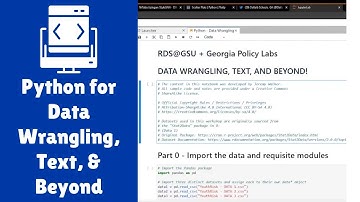 Python for Data Wrangling, Text, and Beyond
