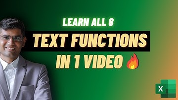 Text Functions in Excel | Learn 8 Text Functions in one Video