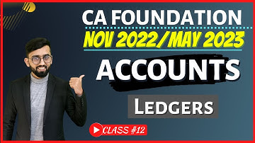 Accounting Process - Ledgers| ICAI Material Questions | CA Foundation Accounts | Class#12