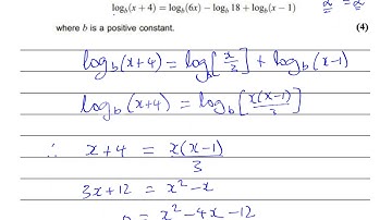 P2 new IAL Practice Paper C Q8b  Logarithms  Changing the Base