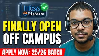Finally Infosys (EdgeVerve) 2026/2025 Hiring Drive Announced | Off Campus Drive | Urgent Deadline