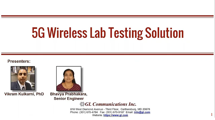 5G End to End Wireless Lab Testing Solution