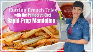 Pampered Chef Ultimate Mandoline Slicer Grater 1087 French Fry Crinkle Blade