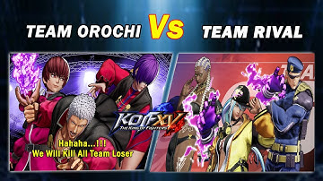 KOF XV - Team Orochi (O Chris/O Shermie/O Yashiro) vs Team Rival (Dolores/Isla/Heidern)