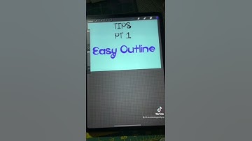 Lazy Girl Procreate Tips: Easy text outline.