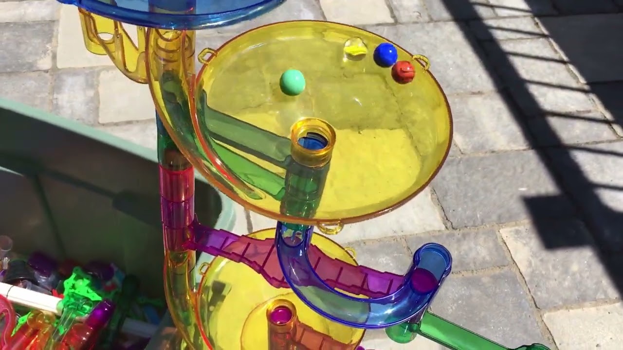 Outdoor marble run YouTube