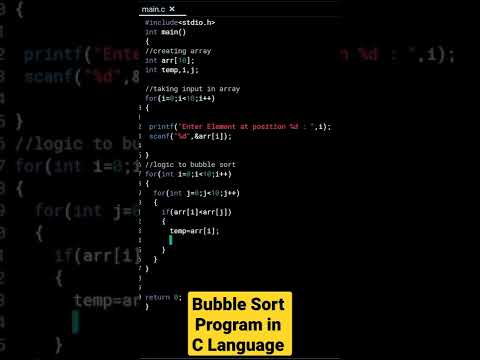 Bubble sort Program
