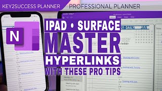 How to use onenote hyperlinks on iPad and Surface