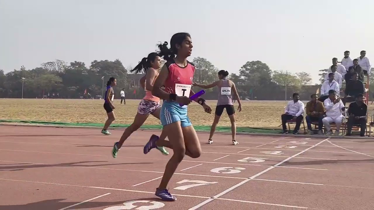 4×400m relay U19 girls 69 national game haryana haryana 1st 🥇, Delhi 2nd 🥈, Kerala 3rd 🥉