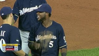MIL@STL: K-Rod induces flyout, notches the save