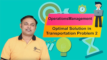 Optimal Solution in Transportation Problem 2 - Operations Management CMA Inter