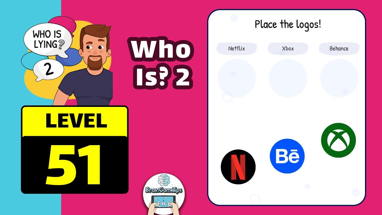 Who is? 2 Brain Puzzle & Chats - Level 51 Place The Logosmarch 10 Answer