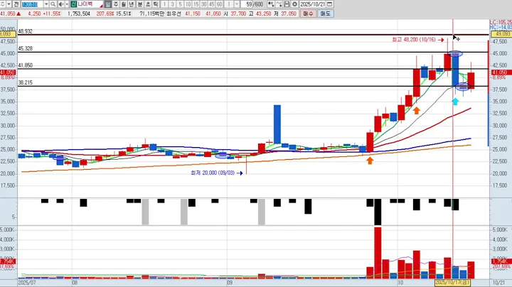 나이벡 6차 138610 패턴분석 및 투자전략 (기술적 분석)