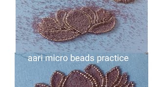 aari work student aari micro beads work practice