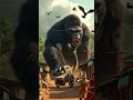 gorilla in indian village #adventure #animals #shorts #reels #reel #gorilla
