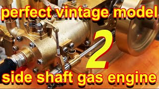 Model gas engine M25 sideshaft 4 stroke progress COOL SOUNDS & pics