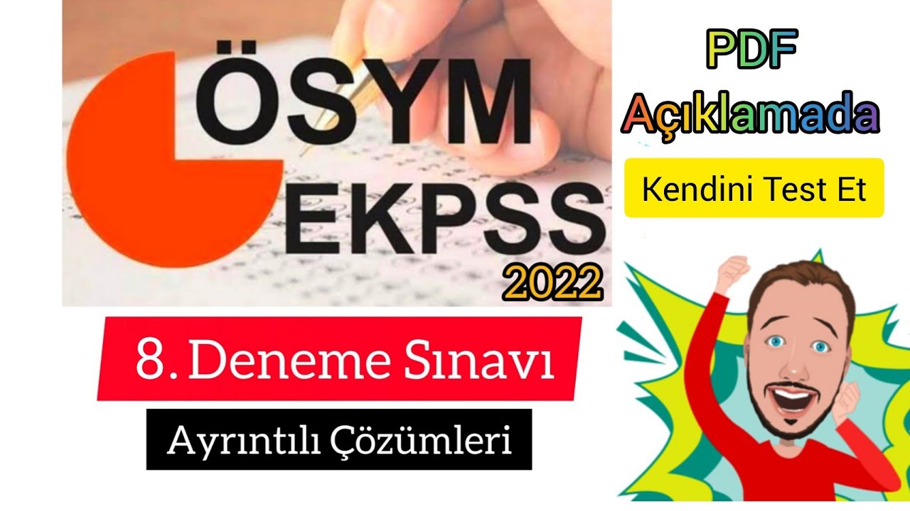 EKPSS 2022 - 8. DENEME SINAVI (60 Soruluk Deneme Sınavı PDF açıklama kısmında)
