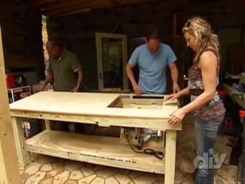 How to Build a Work Table - DIY Network - YouTube