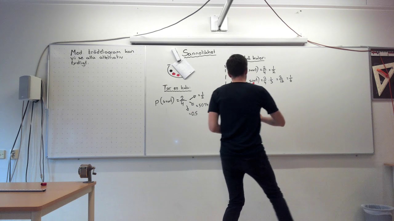 Matematik 1b, 7.1. Sannolikhet, stor och tydlig genomgång. Också träddiagram.