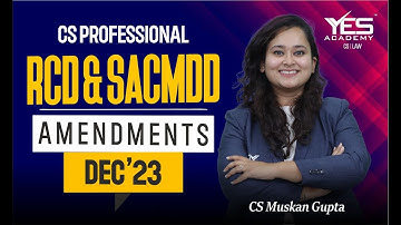 SACMDD Amendments- Dec 23 | Secretarial Audit Compliance Management & Due Diligence |CS Muskan Gupta