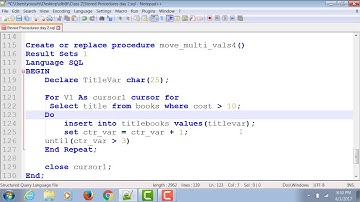 Database Cursor for loop