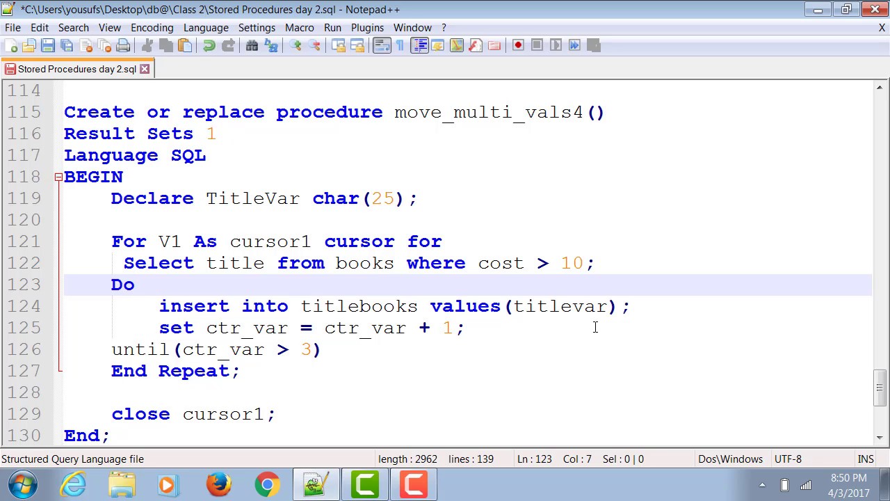 Ms sql stored procedure cursor loop