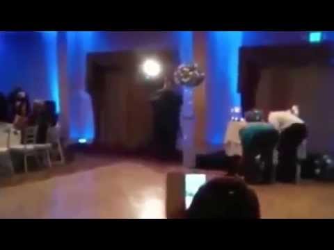 Thumb of Groomsman Drops Bridesmaid With A Back Handspring video