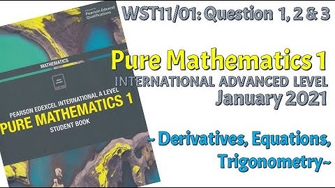 Part 1 WMA11 January 2021 - Complete Solution of Q1 to Q3 #wma11 #january2021 #puremath1 #edexcel