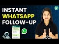 Facebook Ads Leads → Auto WhatsApp Follow-Up (10X Faster Replies!)